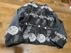 ノラ猫クロッチ pjc ジャケット　総刺繍cotton➕リネン　ハンドメイド ノラ猫クロッチ pjc ジャケット 総刺繍cotton➕リネン ハンドメイド