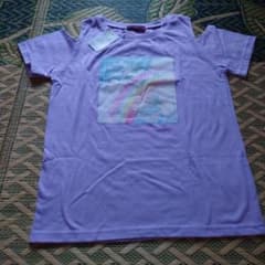 虹ロゴ転写プリント肩開きTシャツ　Lovetokxicのサムネイル
