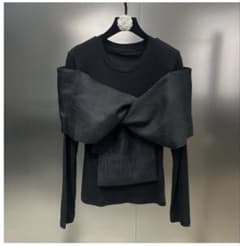 【新品】Mbeauté（エムボーテ）Ribbon drape cutsewのサムネイル