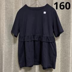 新品タグ付◎UNIQLO フリルTシャツ 160cm SMセシリーバンセン 黒のサムネイル