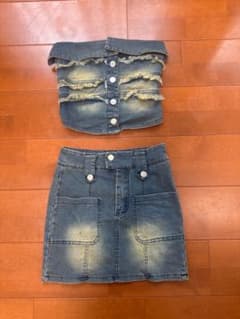デニム　ワンピース　セットアップのサムネイル