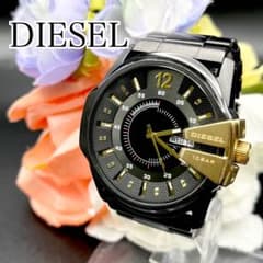 稼動 腕時計 DIESEL ディーゼル デイデイト 新品電池 ブラックB84 