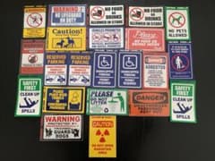アメリカン雑貨　サインステッカー22枚セット　新品のサムネイル