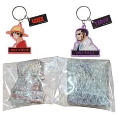 [신품] 이치 반 쿠지 ONE PIECE 루피 베르고 키 홀더 세트