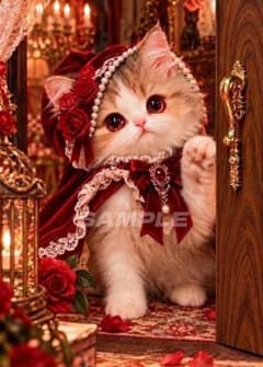 猫アート 赤ずきんちゃん猫 ～薔薇と秘密の扉～ 2L判 - メルカリ