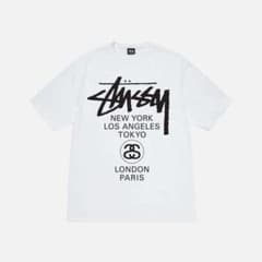 STUSSY ワールドツアー Tシャツ ホワイトのサムネイル