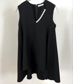 YOKO CHAN パールブラックノースリーブブラウス チュニック size38 