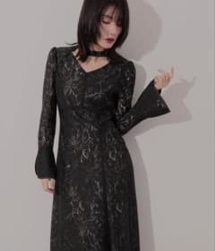 kanaレース バックオープン ティアドロップ ワンピース ドレス Sサイズ