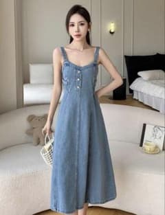 SHEIN デニムワンピース キャミワンピースのサムネイル