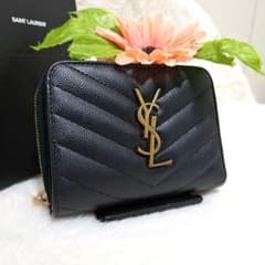 ✨極美品 正規品✨サンローラン 二つ折り カサンドラ キャビアスキン