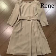 Rene basic ワンピース ベージュ　フォーマル　S 36のサムネイル