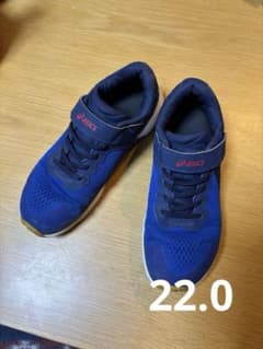 22.0 asics キッズスニーカー ブルーのサムネイル