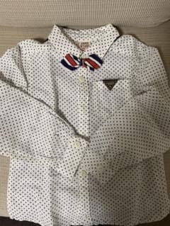 JUNK STORE 蝶ネクタイ付きドット柄シャツのサムネイル