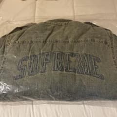 Supreme 刺繍ロゴ デニムジャケット グレーのサムネイル