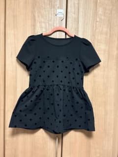 ドット柄　トップス　ペプラムブラウス　しまむら♪のサムネイル