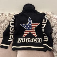 Vanson アメリカ国旗柄 カウチンニット M - メルカリ
