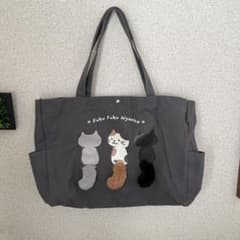 猫柄トートバッグ　買い物バック　習い事バックのサムネイル