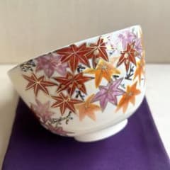 抹茶茶碗 色絵 紅葉 京焼 手描き 茶道具 - メルカリ