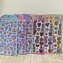 サンリオ コットンパフィー シール ３種、ぷくキラ ３種 セット売り 【正規品】のサムネイル