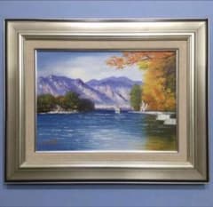 【新品】絵画,額縁,油絵,脇田正夫,風景画,美術品,インテリアのサムネイル