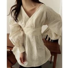 mideal jacquard tunic blouse IVORYのサムネイル
