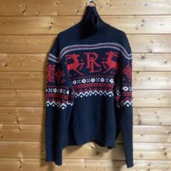 ひ*里様 POLO RALPH LAURENトナカイ柄タートルネックニットのサムネイル