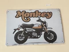 レトロ Monkey モンキー ブリキ看板 - 2