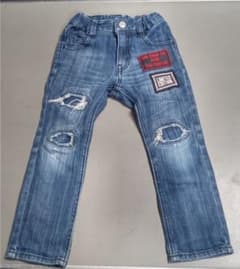 RAD CUSTOM ダメージ加工 デニムパンツ 長ズボン　100cmのサムネイル