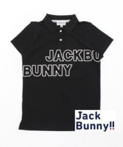 Jack Bunny!! 黒 ポロシャツ サイズ6 美品✨Jack Bunny ジャックバーニー ポロシャツ ブラック サイズ6