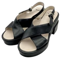 JIL SANDER NAVY✨サンダル 厚底 レザー ブラック レディース37 JIL SANDER NAVY✨サンダル 厚底 レザー ブラック レディース37 - メルカリ