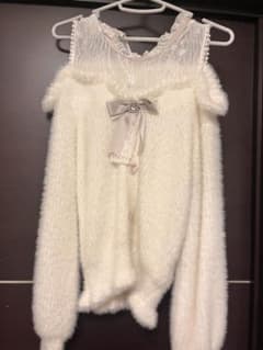 LIZLISA レイヤード肩開きニットトップスのサムネイル