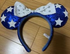 ディズニー カチューシャ ブルー 星柄 スパンコールのサムネイル