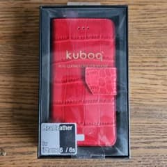 kuboq 本革 iPhone 6/6s用手帳型ケース レッドのサムネイル