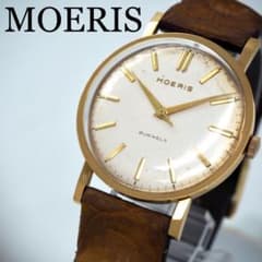 566 MOERIS メンズ 時計 21石 手巻き ゴールド ブラウン - メルカリ