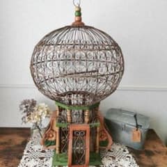 フランス アンティーク 鳥籠 バードゲージ ブロカント シャビー 19世紀