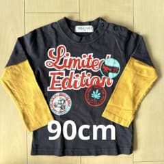 長袖Tシャツ ロンＴ 肩スナップボタン 綿100% 95cmのサムネイル