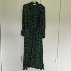 ZARA ボタニカル柄 ロングシャツワンピースのサムネイル
