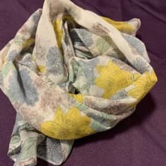 美品✨未使用★天衣無縫 organics 花柄ストール 日本製のサムネイル