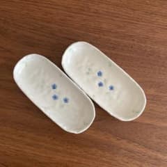 陶器　花の食器　セット