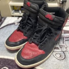 1*は様 Nike スニーカー 赤黒のサムネイル