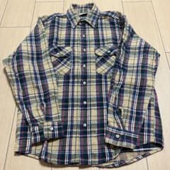 90s FIVEBROTHER ヘビーネルシャツ チェック イエロー Mのサムネイル