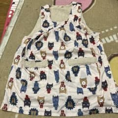 裏ボアエプロン　保育士のサムネイル