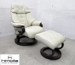 美品□ヒモラ□総革□39.8万□ゼロストレス□リクライニングチェア