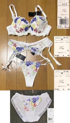 サルート　46G マダガスカル 　ブラ　 ショーツ２枚　ガーター　4点 未使用 サルート 46G マダガスカル ブラ ショーツ2枚 ガーター 4点 未使用