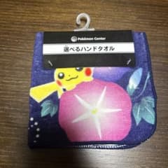 ポケモン　選べるハンドタオル　ぽけもんはるなつあきふゆ ピカチュウと朝顔のサムネイル