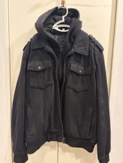 GUESS フーデッド ミリタリージャケット ブラック XXLのサムネイル