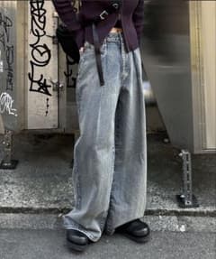 JEANASIS タックデニムワイドパンツ Mサイズのサムネイル