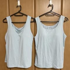 【お買い得】ユニクロ　ブラトップ XXL ライトブルー 2着のサムネイル
