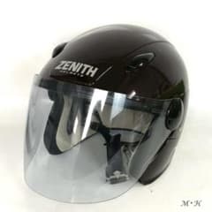 ZENITH ゼニス ジェットヘルメット Sサイズ 55-56cm ブラック - メルカリ