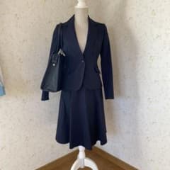 コナカ 7号 バック セット レディーススーツ ネイビー 入学式 フレッシャーズ